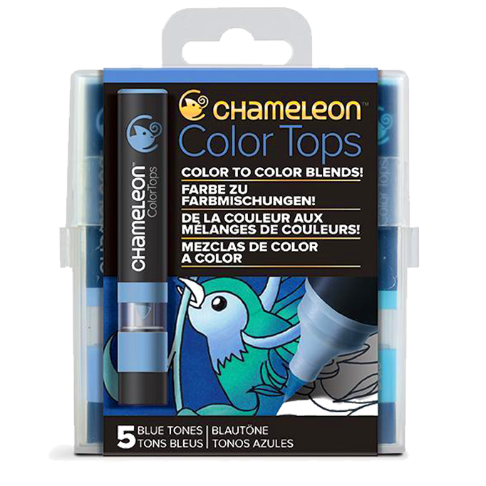 Цветовые блендеры Chameleon Color Tops Голубые тона 5 цветов