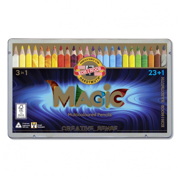 Карандаши волшебные с многоцветным грифелем Koh-I-Noor "Magic", 24 цвета
